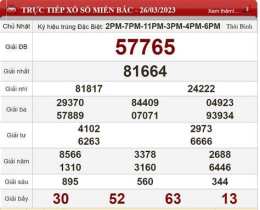 ảnh chụp màn hình kết quả xổ số miền bắc ngày 25 tháng 3 năm 2026