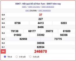 ảnh chụp màn hình quay thử kết quả xổ số kon tum