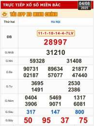 giao diện app coi xổ số đài hà nội hôm nay