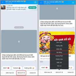 giao diện app dò xổ số kiến thiết hôm nay