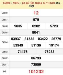 giao diện app kết quả xổ số tiền giang ngày 11 tháng 1