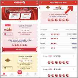 giao diện app số xổ vietlott 6 45