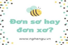 hướng dẫn sử dụng đơn xơ hay đơn sơ
