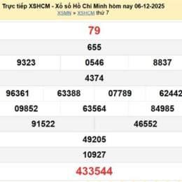 kết quả xổ số hồ chí minh ngày 13 tháng 12