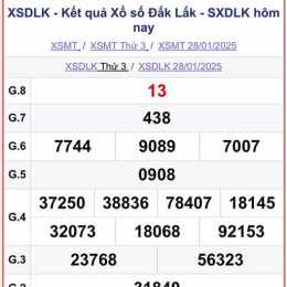 kết quả xổ số hôm nay đắk lắk