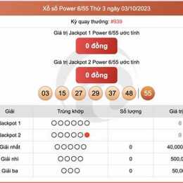 kết quả xổ số power 655 hôm nay