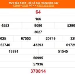 kết quả xổ số sóc trăng ngày 26 tháng 8