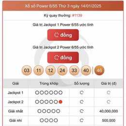 kết quả xổ số vietlott power ngày hôm nay