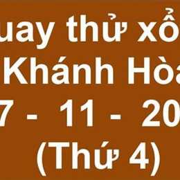 quay thử xổ số khánh hòa thứ tư