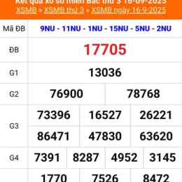 số xổ số miền bắc ngày hôm nay