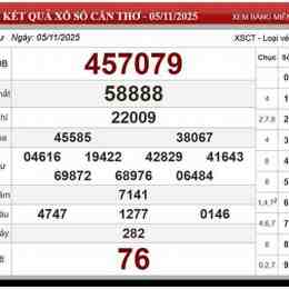 xổ số 3 miền cần thơ tuần rồi