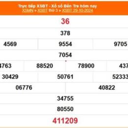 xổ số bến tre 30/12