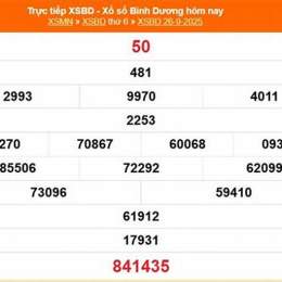 xổ số bình dương 26 tháng 09