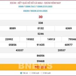 xổ số cà mau ngày 3 tháng 8