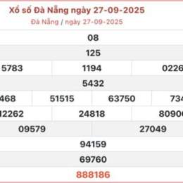 xổ số đà nẵng 27 tháng 6