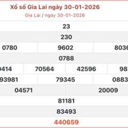 xổ số đài gia lai 30 ngày
