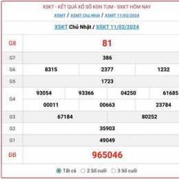 xổ số đài kon tum ngày hôm nay