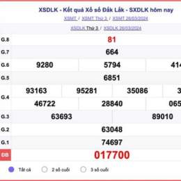 xổ số đắk lắk ngày 26