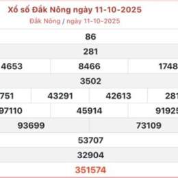 xổ số đắk nông 11 10