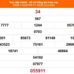 xổ số đồng nai 24 tháng 09