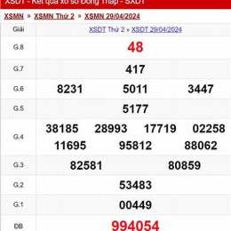 xổ số đồng tháp ngày 29 tháng