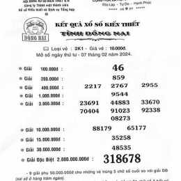 xổ số kiến thiết đồng nai ngày 7 tháng 1
