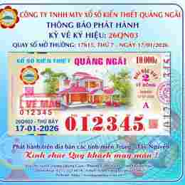 xổ số kiến thiết quảng ngãi ngày 15 tháng 8