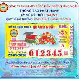 xổ số kiến thiết quảng ngãi ngày 23 tháng 5