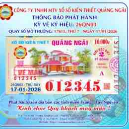 xổ số kiến thiết quảng ngãi ngày 7 tháng 2