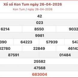 xổ số kon tum 26 tháng 04