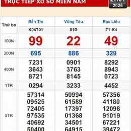 xổ số miền nam bến tre vũng tàu bạc liêu