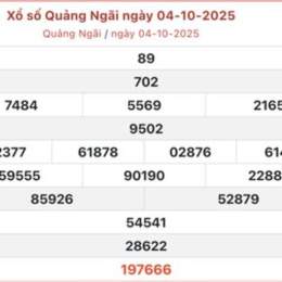 xổ số quảng ngãi ngày 11 tháng 10 năm 2025