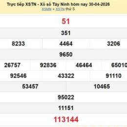 xo so tay ninh 30 4
