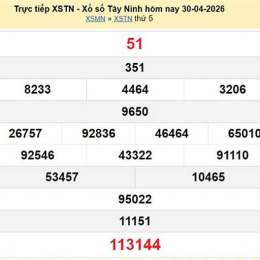 xổ số tây ninh ngày 30