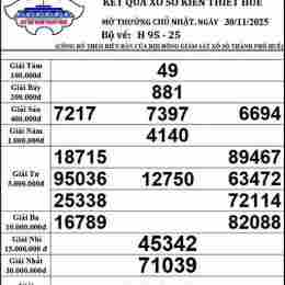 xổ số thừa thiên huế 30 ngày qua