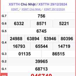 xổ số thừa thiên huế ngày 29 tháng 12