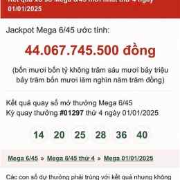 xổ số vietlott ngày 7 tháng 1